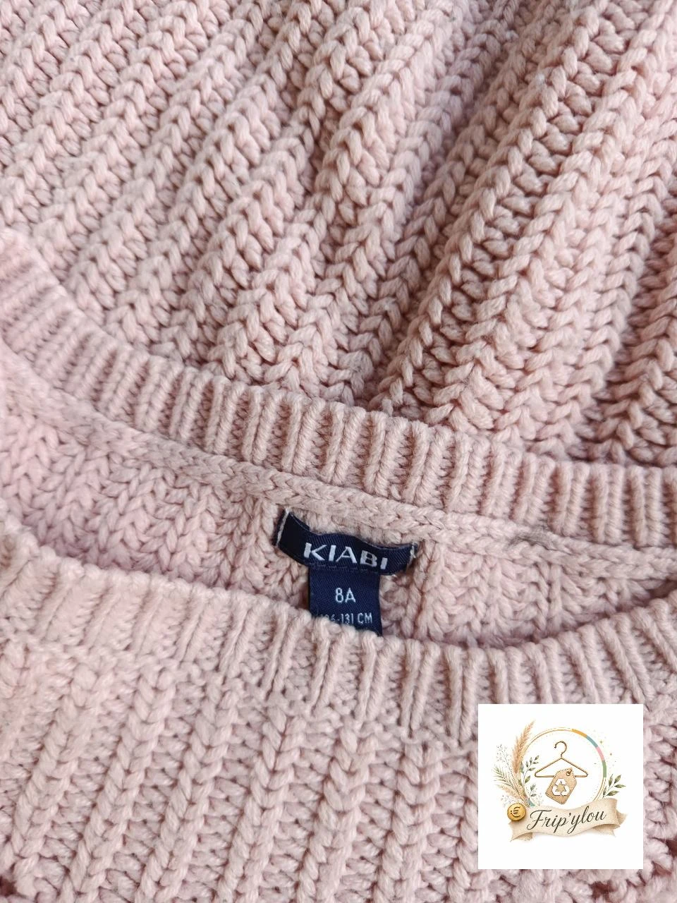 Kiabi Pink Powder Knit Sweater – 8 years – A1760 – photo 2